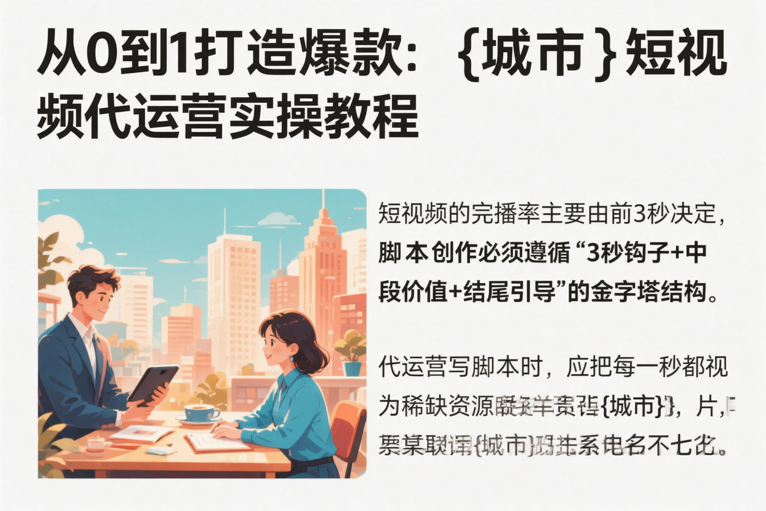 从0到1打造爆款：平凉短视频代运营实操教程