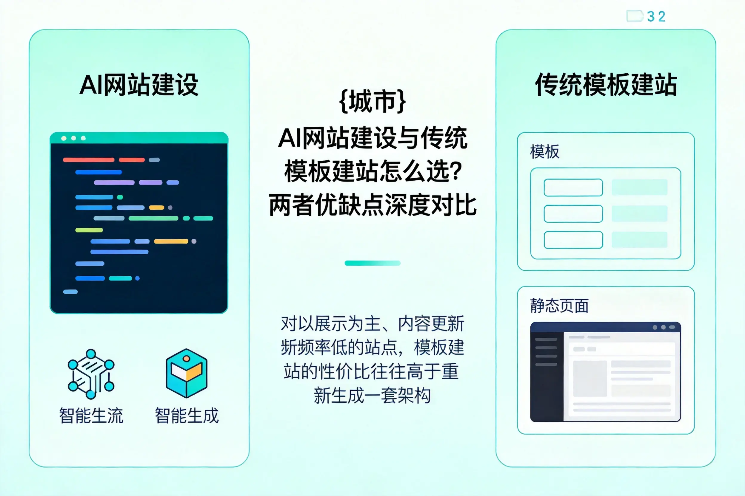 平凉AI网站建设与传统模板建站怎么选?两者优缺点深度对比