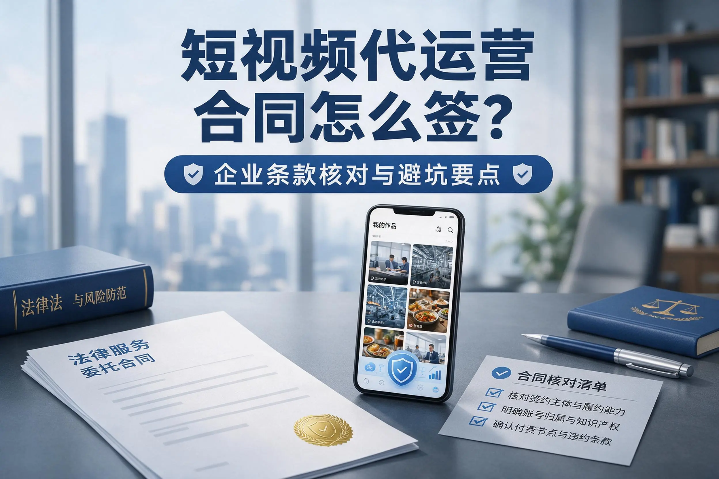 短视频代运营合同怎么签？平凉企业条款核对与避坑要点