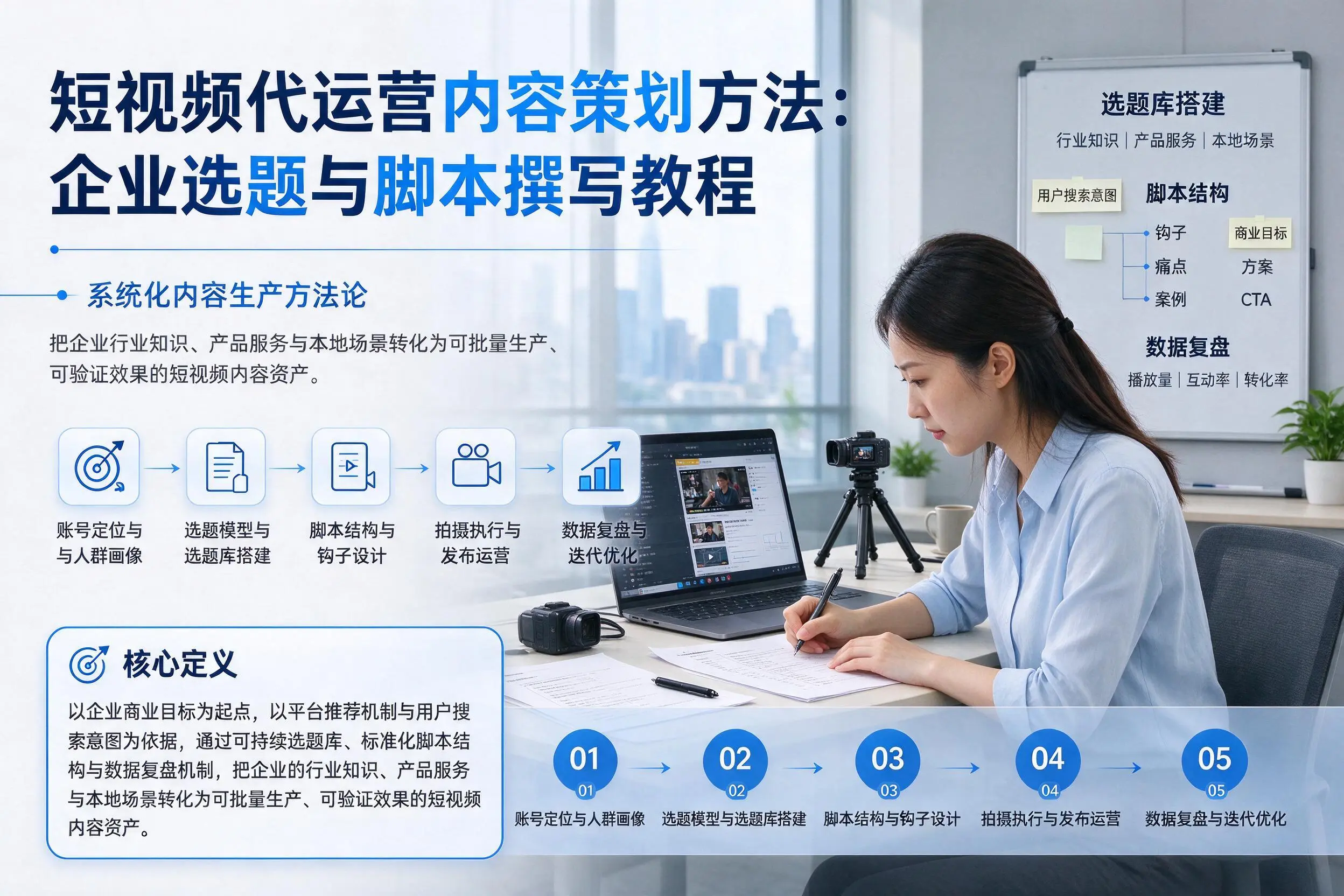 短视频代运营内容策划方法：平凉企业选题与脚本撰写教程