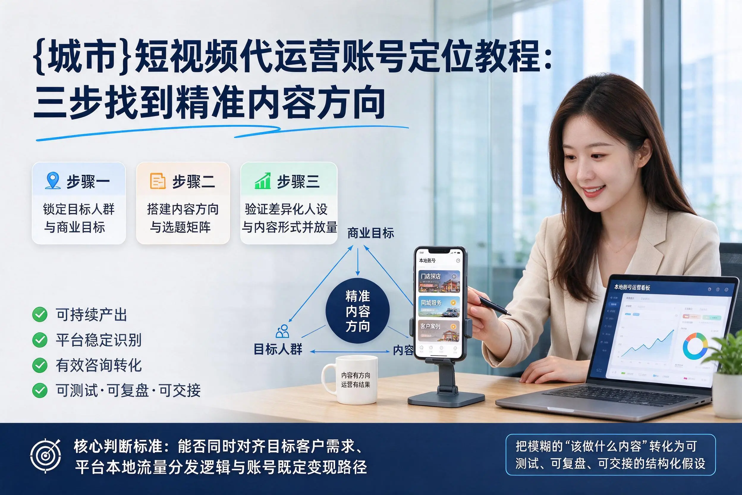 平凉短视频代运营账号定位教程：三步找到精准内容方向