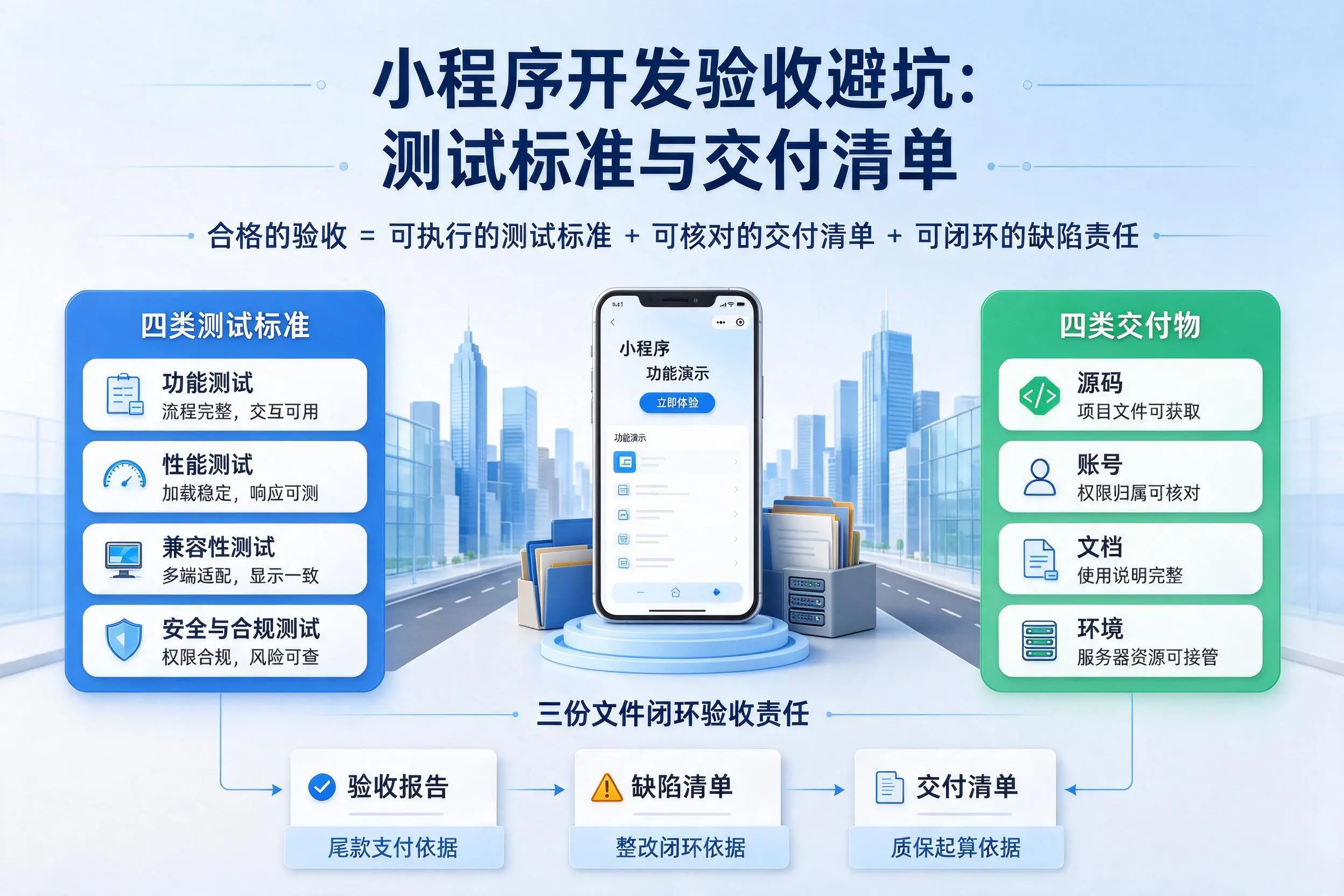 平凉小程序开发验收避坑:测试标准与交付清单