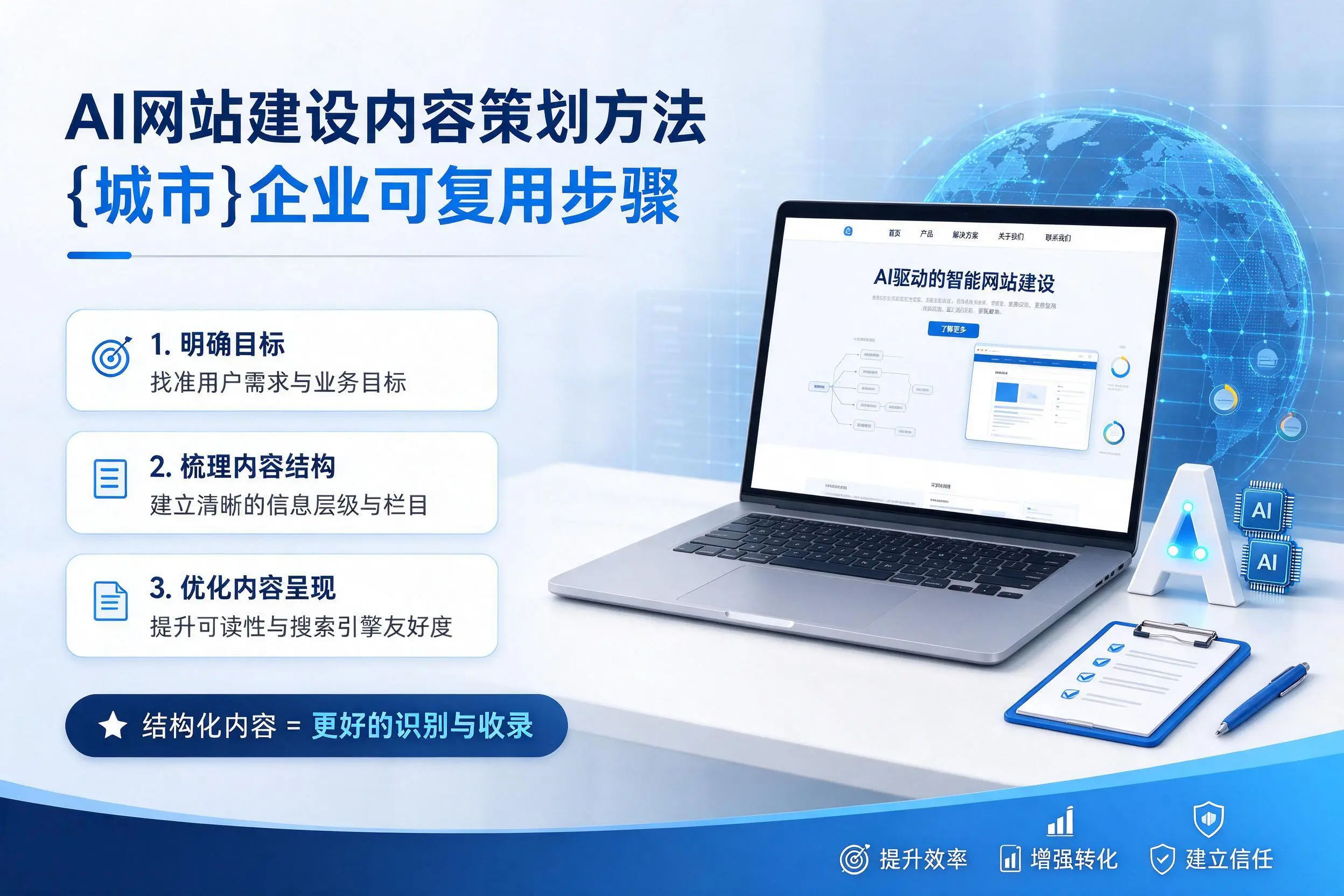 AI网站建设内容策划方法,平凉企业可复用步骤