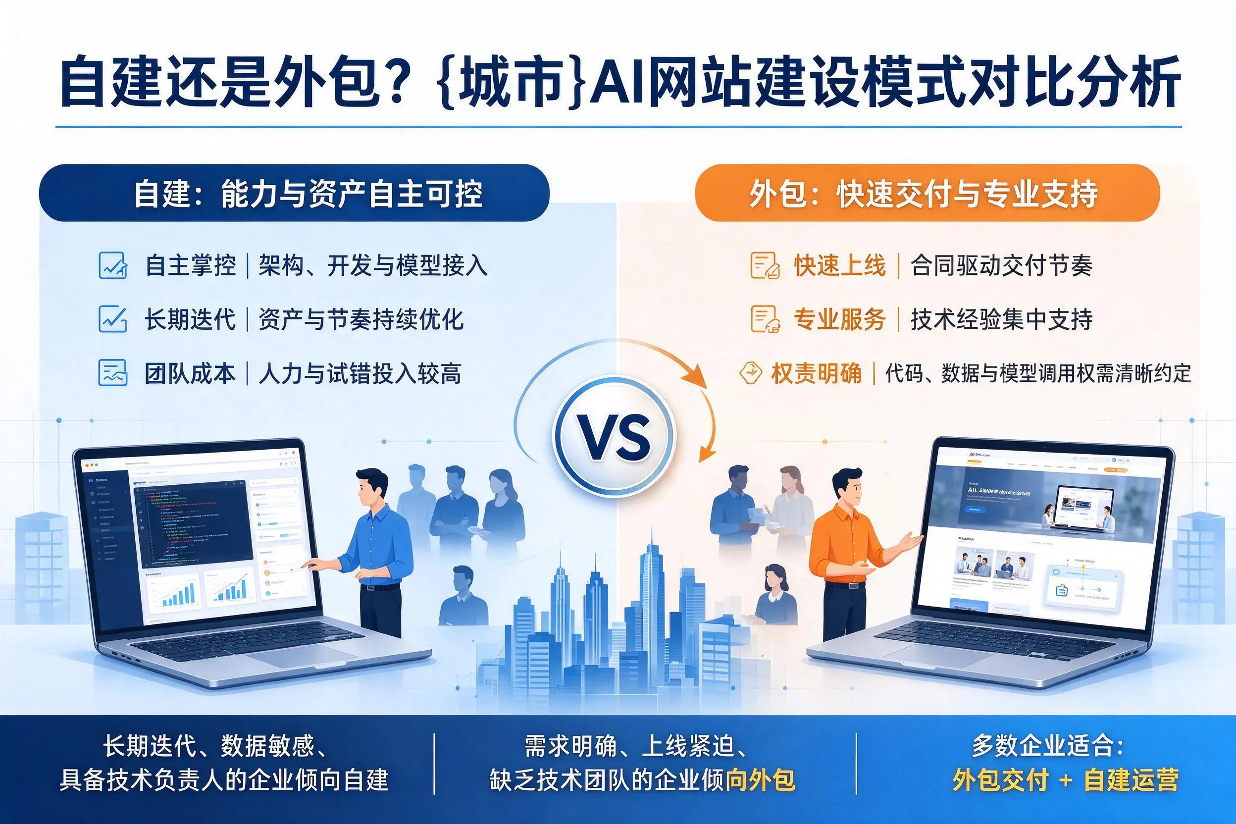 自建还是外包？平凉AI网站建设模式对比分析