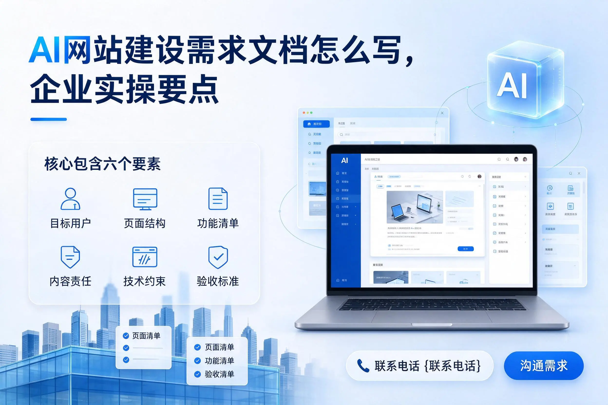 AI网站建设需求文档怎么写,平凉企业实操要点